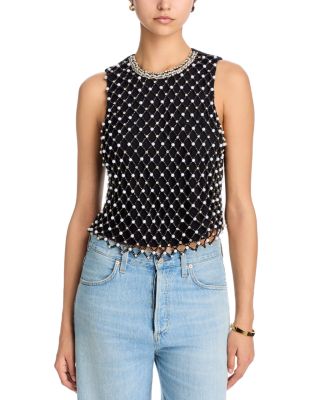 Amal Embellished Boxy Tank