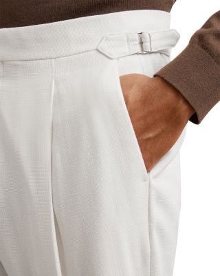 Flush Wool Blend Textured Side Adjuster Trousers