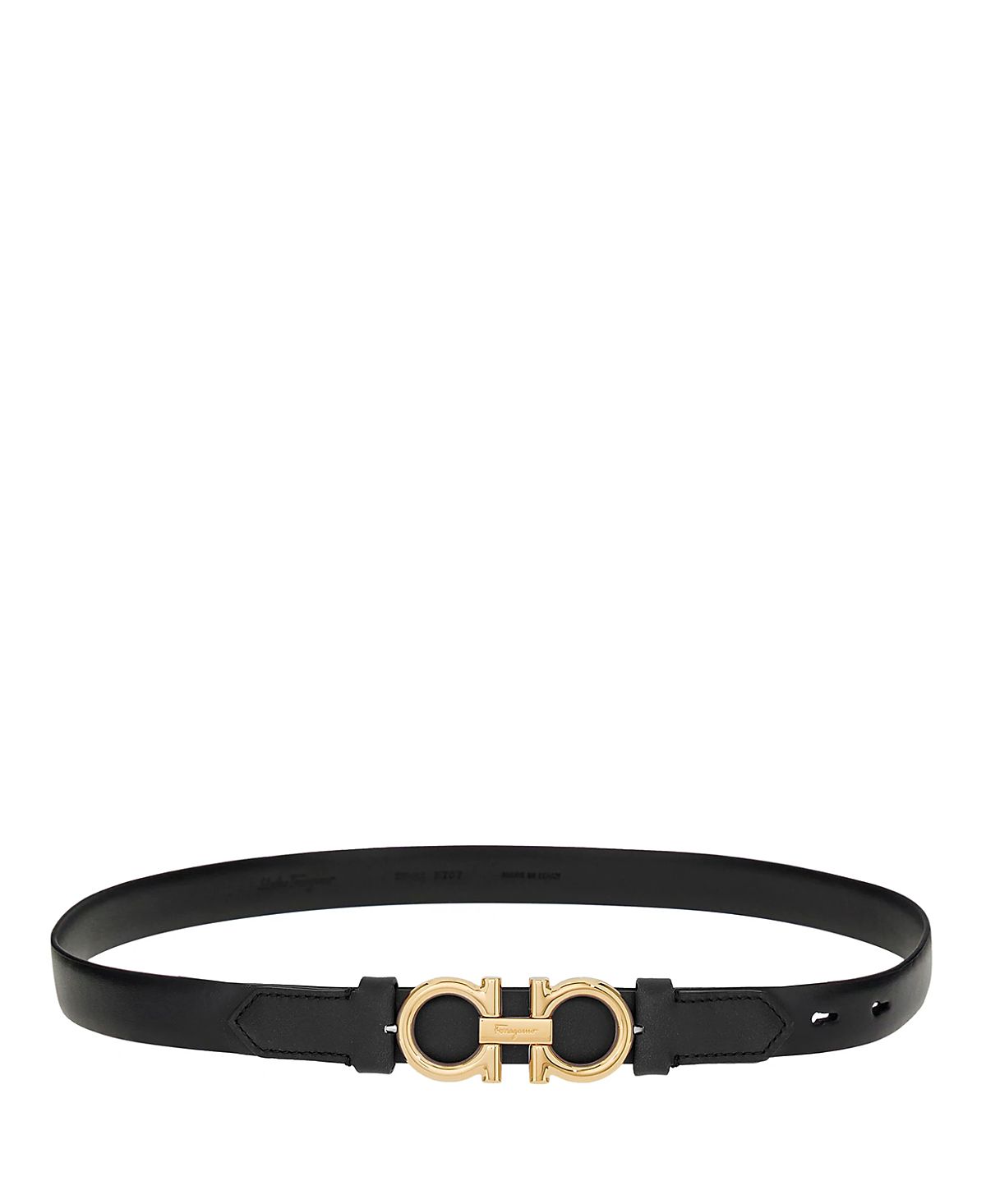Salvatore Ferragamo Women's Gancini Slim Leather Belt