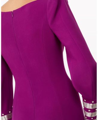 Francolin Embellished-cuffs Puff-sleeve Maxi Dress