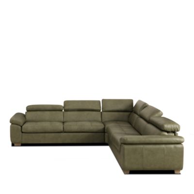 Dormitina 4-Piece Power Reclining Leather Sleeper Sectional