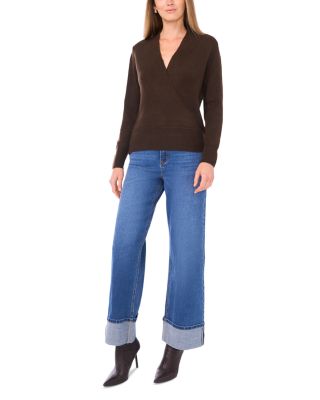 Cross Front Long Sleeve Sweater