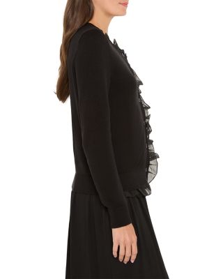 Asymmetrical Ruffled Cardigan