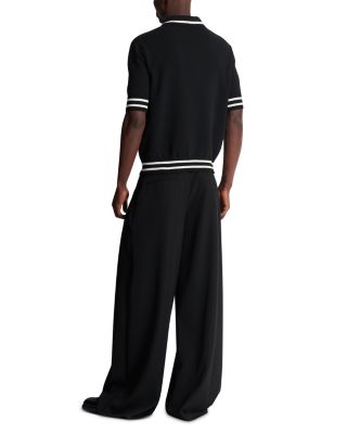 College Emblem Short Sleeve Polo Sweater