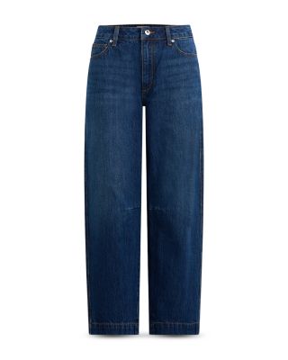 The Wilder High Rise Relaxed Cropped Barrel Jeans in Unmistakable