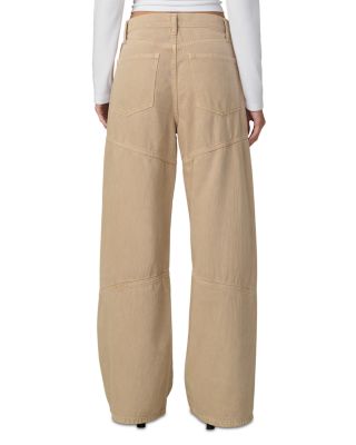 The Harlowe Seamed Wide Leg Jeans in Tigers Eye