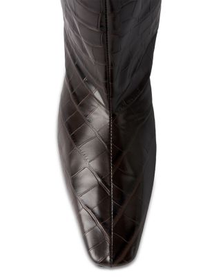 Women's Croco Wide Calf Boots