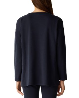 Cozy Brushed Terry Round Neck Long Boxy Top