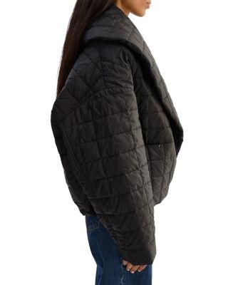 Shawl Collar Quilted Jacket