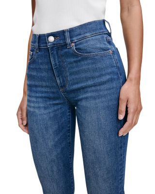 Mara Straight Mid Rise Instasculpt™ Ankle Jeans in Solace Cuffed