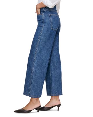 Hepburn High Rise Wide Leg Ankle Jeans in North Beach