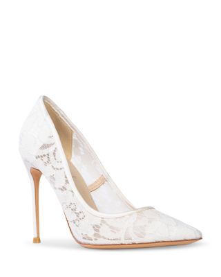 Women's Pointed Lace Pumps