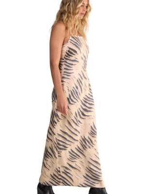 Cowl Back Strappy Maxi Dress