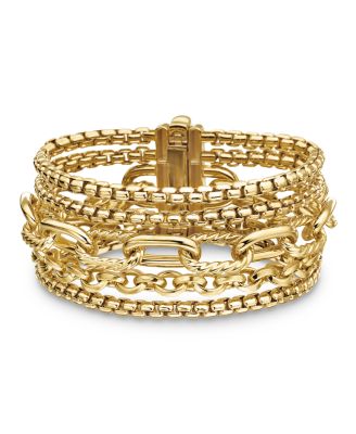 Multi Row Chain Bracelet in 18K Yellow Gold, 29mm