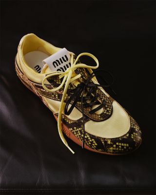 Women's Snake Embossed Sneakers