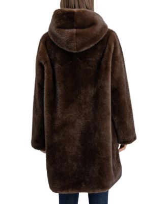 Faux Fur Mink Reversible Parka Coat