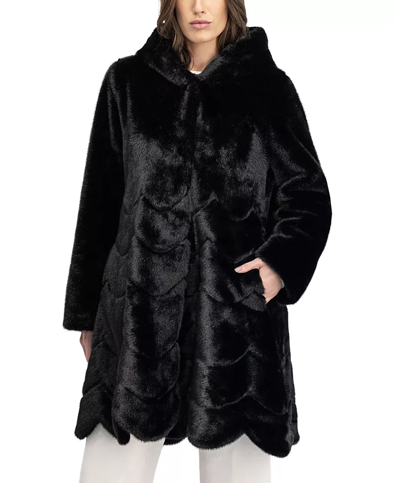 Lyla Grant Faux Fur Mink Reversible Parka Coat