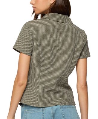  Alisa Plaid Tailored Button Up Shirt