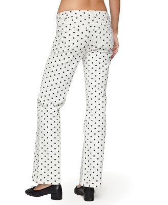  Romily Polka Dot Low Rise White Wash Jeans