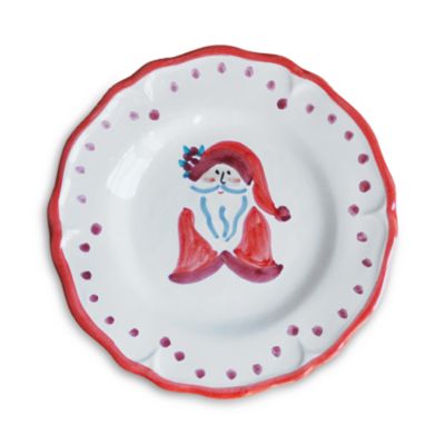 Babbo Natale Salad/Dessert Plate, Santa