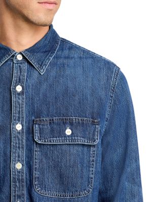 Long Sleeve Denim Button Front Shirt