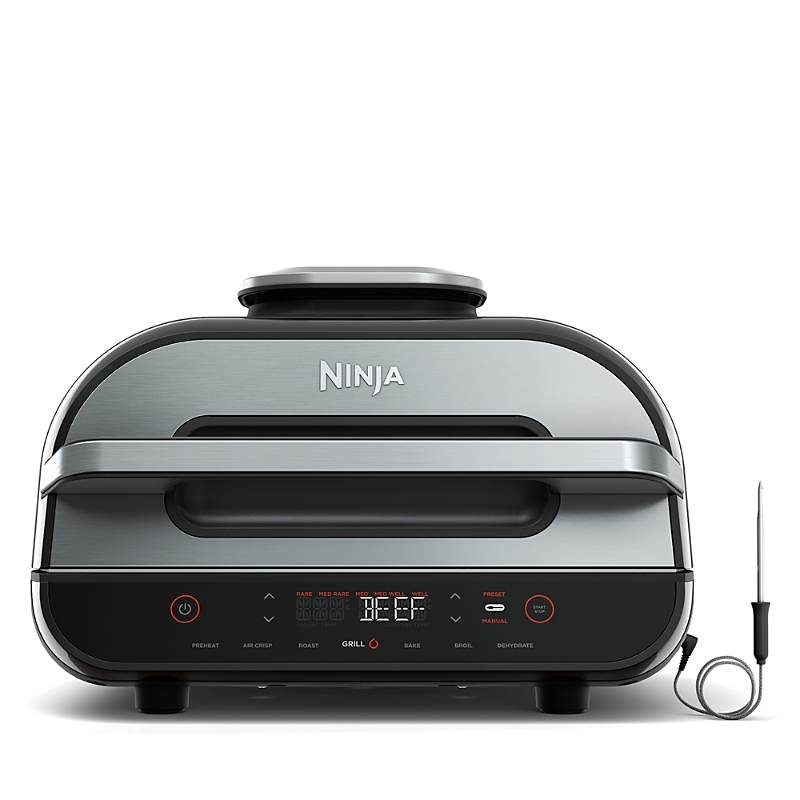 Ninja Fg551 Foodi Smart Xl 6 In 1 Indoor Grill With 4 Quart Air Fryer, Roast, Bake, Dehydrate, Broil, And In Black