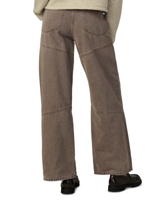 The Harlowe Seamed Wide Leg Jeans in Tiramisu