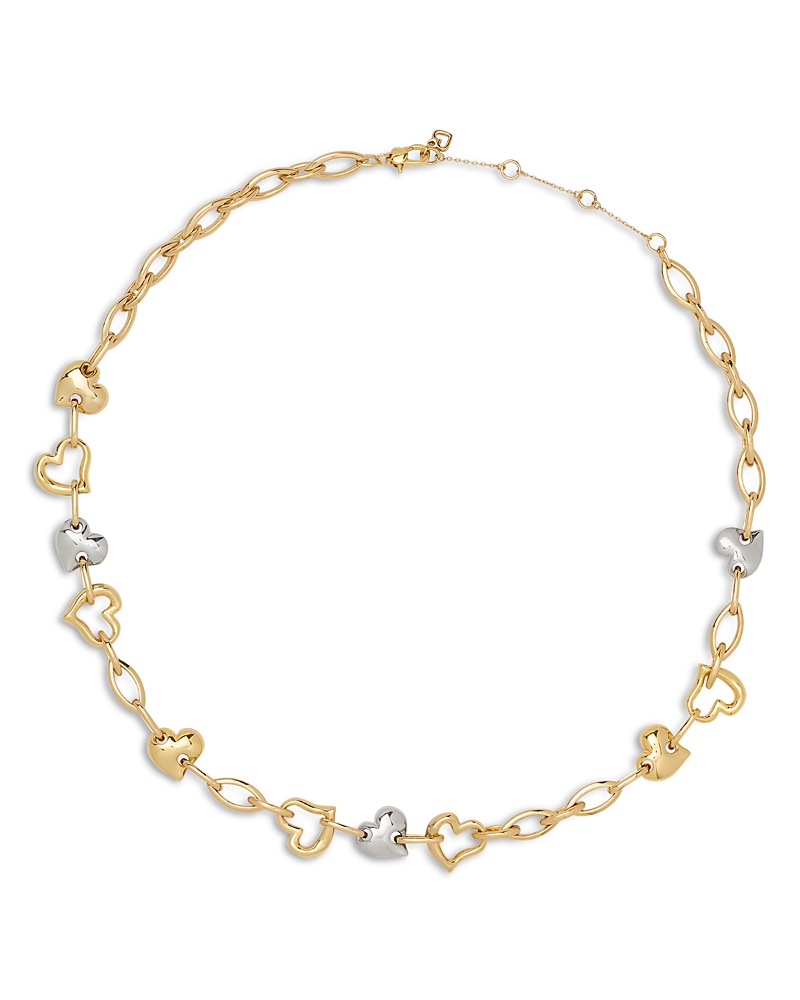 kate spade new york Amour Heart Charm Collar Necklace, 16