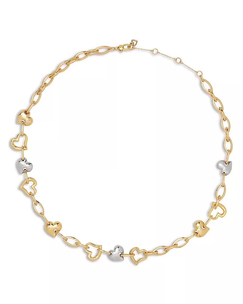 kate spade new york Amour Heart Charm Collar Necklace, 16