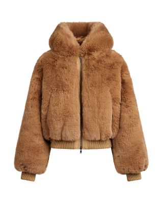 Faux Fur Zip Up Jacket
