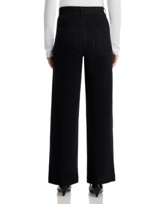 Sailor High Rise Wide Leg Jeans in Black Resin