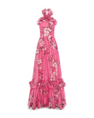 Isabelle Ruffled Halter Maxi Dress