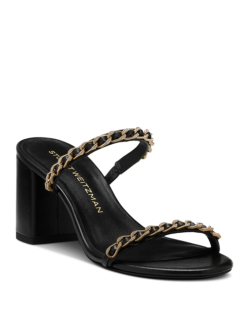 Stuart Weitzman Women's Soluxe Cysl 75 Slides In Black