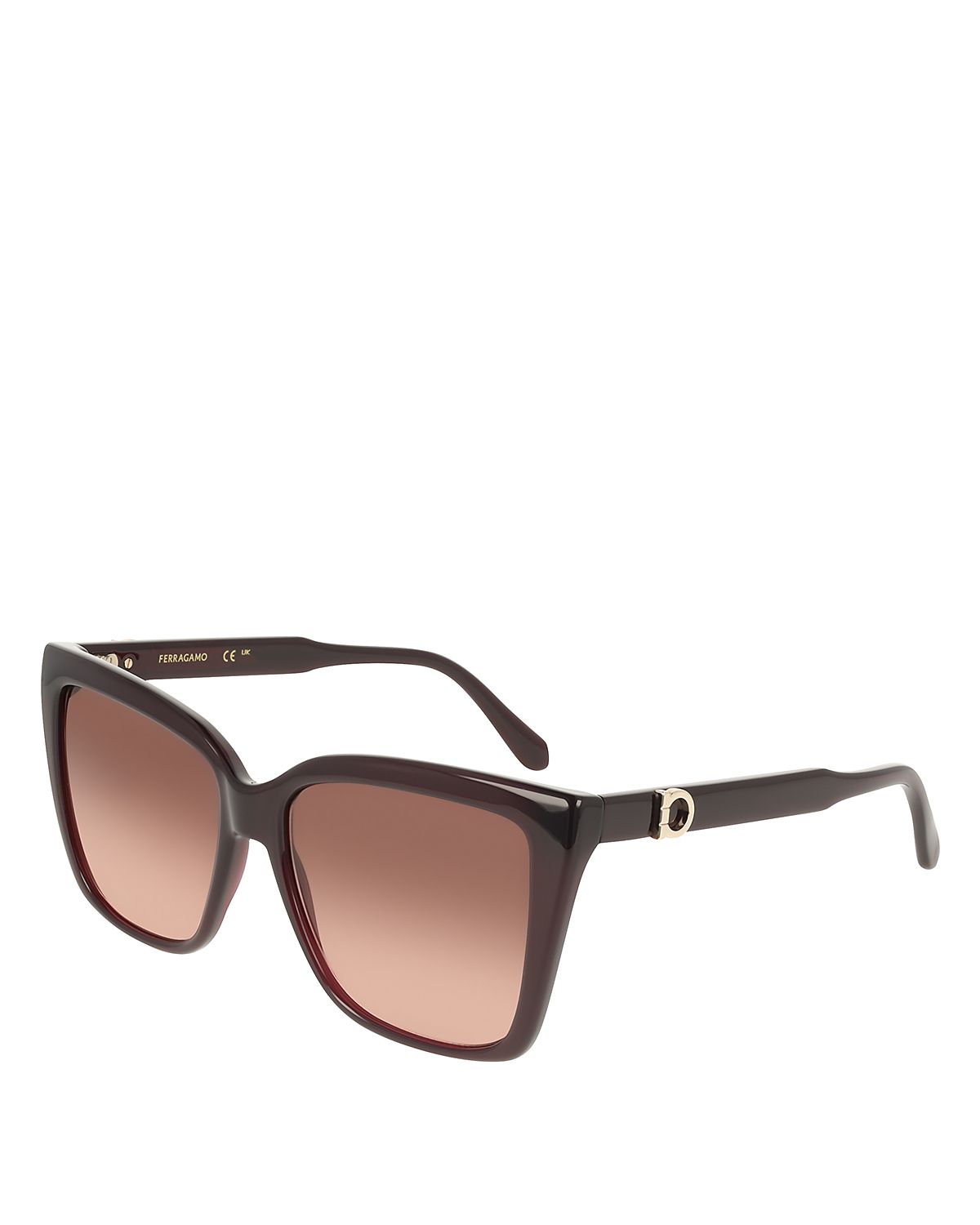 Ferragamo Solid Square Sunglasses, 57mm