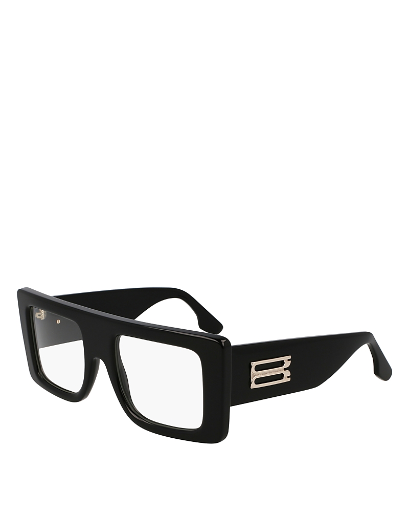 Victoria Beckham B Buckle Flat Top Optical Glasses, 51mm In Black