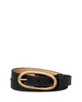 Women's Pierced Buckle Leather Belt