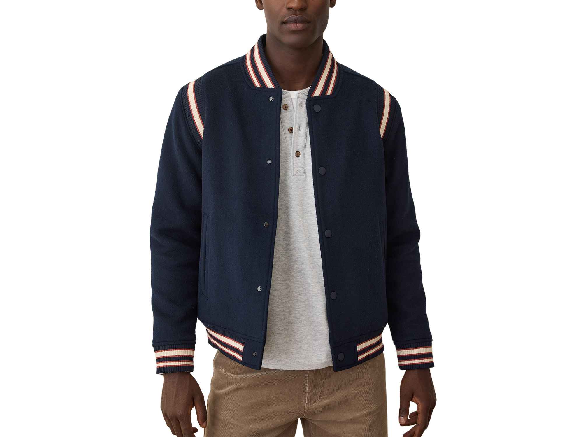 Fields Wool Blend Varsity Jacket - Image 1