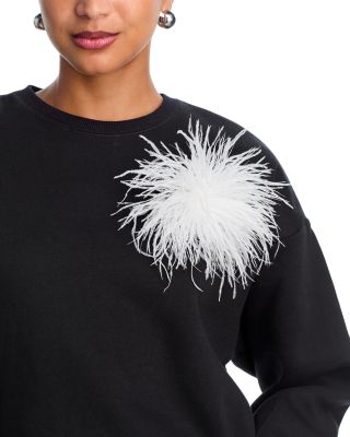 Feather Pin Fleece Crewneck Sweatshirt - Exclusive