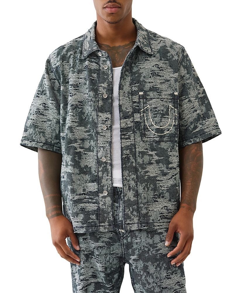 True Religion Super T Oversized Fit Denim Shirt In Multi