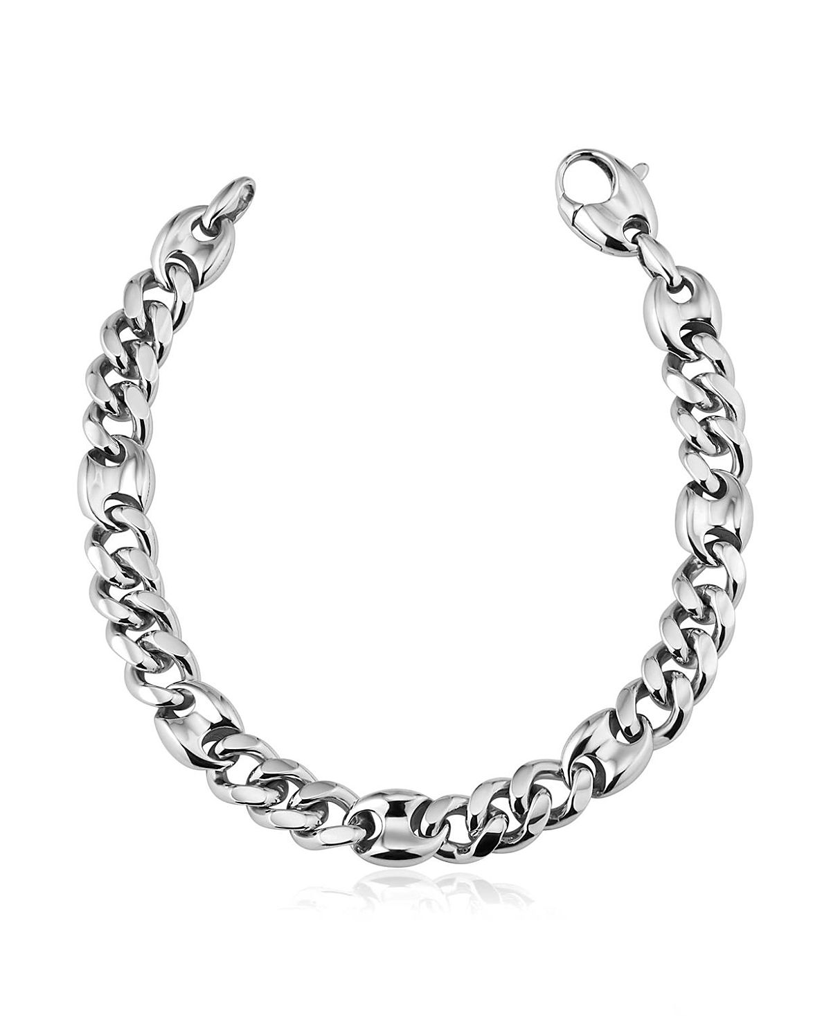Oradina Sterling Silver Power Link Bracelet
