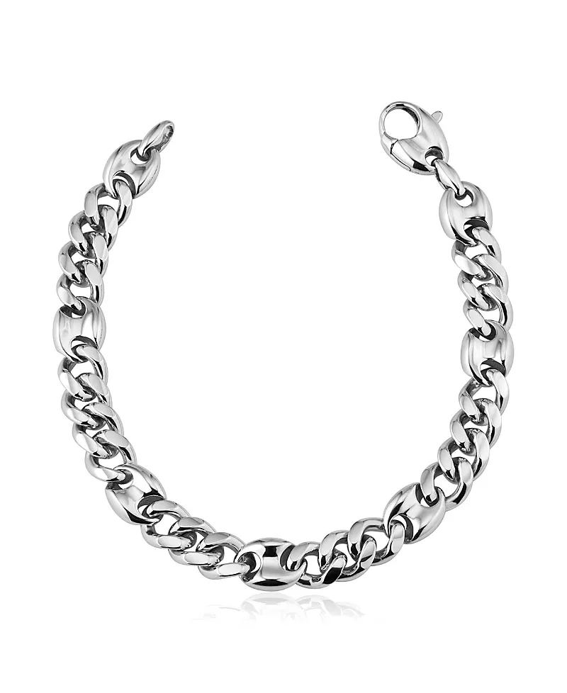 Oradina Sterling Silver Power Link Bracelet