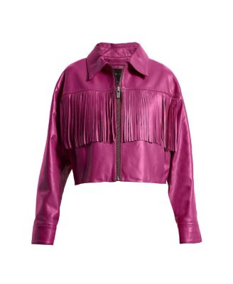 Jeremiah Upcycled Leather Fringe Jacket