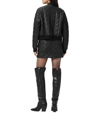 Carly Quilted Leather Skirt