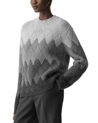 Wool Cashmere Faux Weave Sweater
