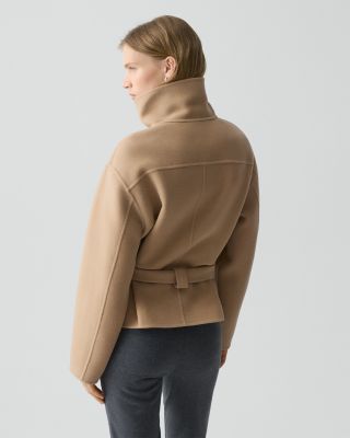 Cropped Wool & Cashmere Anorak Coat
