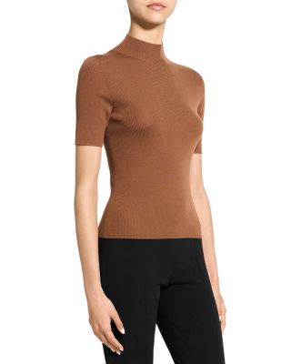 Leenda Short Sleeve Mock Neck Sweater
