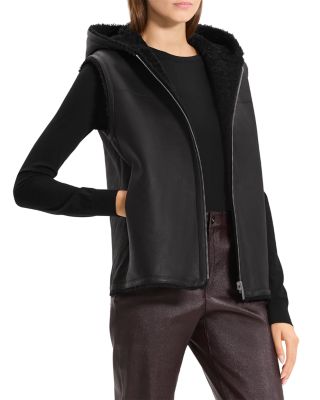 Hooded Shearling Vest