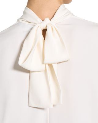 Silk Blouson Sleeve Top