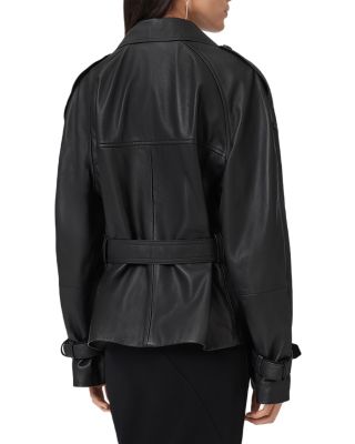 Reed Leather Trench Jacket