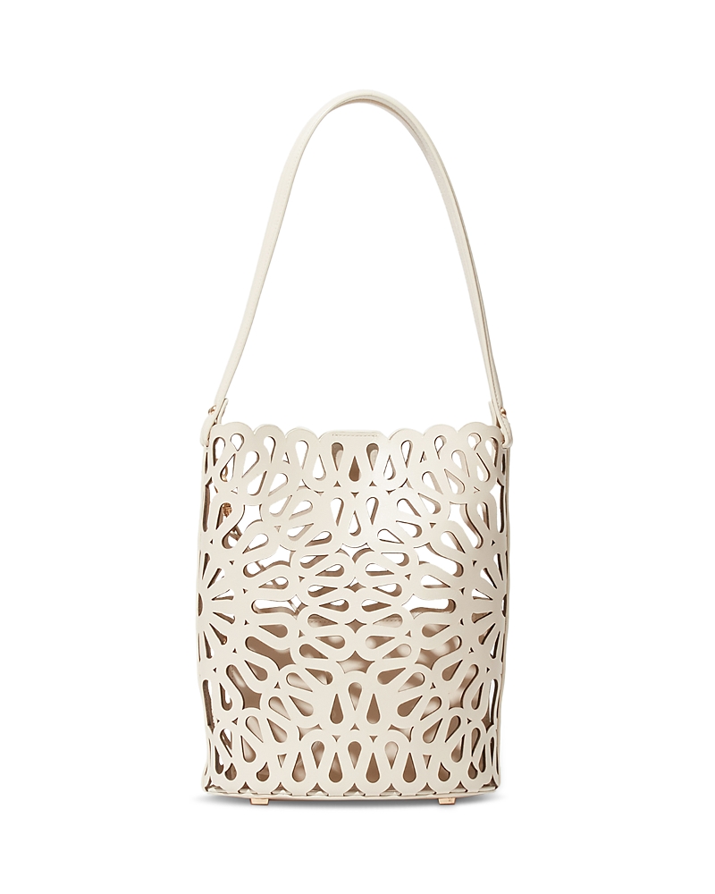 Simkhai Mccall Laser Cut Nappa Leather Tote In White